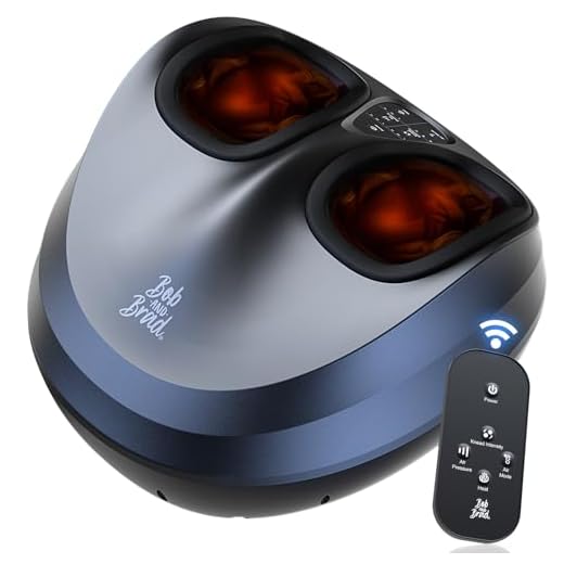 BOB AND BRAD Foot Massager Machine with Heat and Remote, Fits up to Size 14, FSA Eligible HSA Shiatsu Deep Kneading Foot Massager for Plantar Fasciitis and Neuropathy
