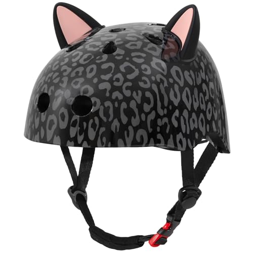 Image of Kids Bike Helmet for Girls 3-5 /5-8 /8-14, Adjustable Helmet with DIY Cat Ears, Cute Toddler Youth Helmets for Skateboard Scooter Cycling Roller Skating