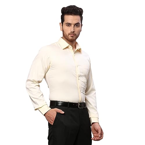 Image of Raymond Men Slim Fit Dobby Pattern Pure Cotton Semicutaway Collar Full Sleeve Formal Shirt