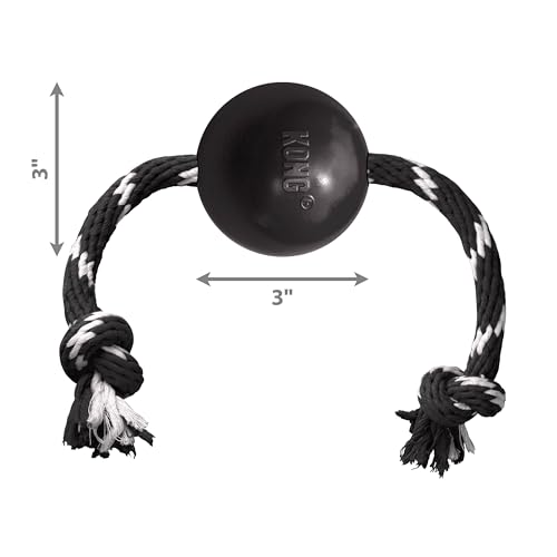 Kong 38735642 Extreme Ball With Rope - Dog Fetch Toy thumb #3