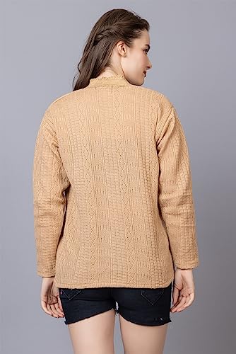 Image of Wear lusso Women Sweater for Winter Woolen Acrylic Full Sleeves V Neck Stylish Design Cardigan Girls /Ladies
