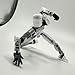 QAONIE 3D Printed 5.54-inch Multi-Jointed Action Figures Dummy13, Full Body Mechanical Movable Toy, Multiple Accessories, Hand Painted Figure, Desk Decoration, Creative Gifts (Transparent)