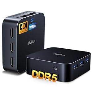 H20 Mini PC Alder Lake Ν95(bis zu 3,4 GHz),16 GB LPDDR5 512 GB SSD Windows 11 Pro Mini-Computer, Triple HDMI 4K, 3X USB 3.0, Type-C, WiFi 6, BT 5.2, Dual Gigabit Ethernet für Business