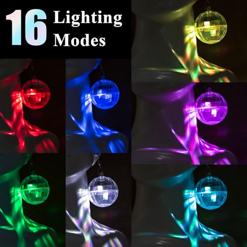 [2-Pair] Fun Disco Ball Earrings, 16 Modes Rechargeable LED Light Up Earrings & 25mm Mirror Ball for Women 70s 80s Disco Party Dance Dress Halloween Costumes Festival Outfits Rave Accessories3