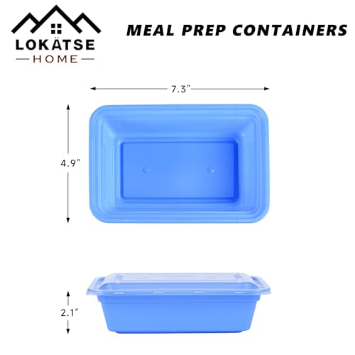 Image of LOKATSE HOME 24 Pack Multi-Color Meal Prep Food Storage Containers with Lids Reusable Lunch Bento Boxes, BPA Free, Stackable, Microwave /Dishwasher /Freezer Safe