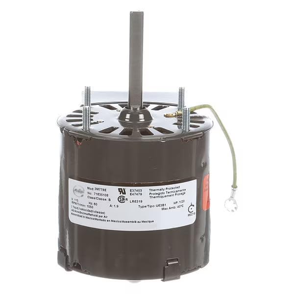 HVAC Motor, 1/20 HP, 1550 RPM, 115V, 3.3