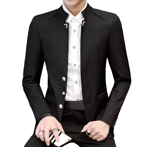 Men's Slim Fit Solid Color Blazers Business Casual Single Breasted Suit Jacket Formal Sport Coat