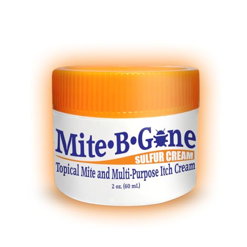 Human Mite Treatment Cream 2oz | Max-Strength 10x Sulfur Cream for Skin Mites, Bites, & Itching...