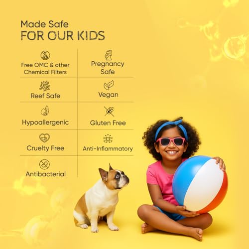 Image of SkinInspired Kidscreen (2-18 yrs) 100% Mineral Sunscreen for Kids | SPF 50+ PA++++ | Broad Spectrum UVA & UVB Protection | Water & Sweat Resistant | Vitamin E & Pro Vitamin B5 | Non-Greasy | 50GM