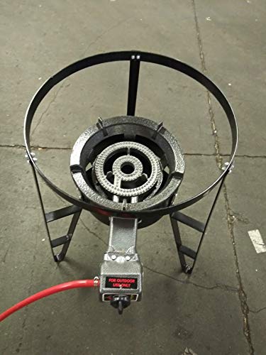 22" Large Mexican Style Concave Comal Griddle Outdoor Cooking Disc Wok Stainless Steel Set Propane Burner Adj. Fire Stove & Heavy Duty Metal Stand Ideal Restaurant Style Tacos Grilling Or Stir Fry #TOP4