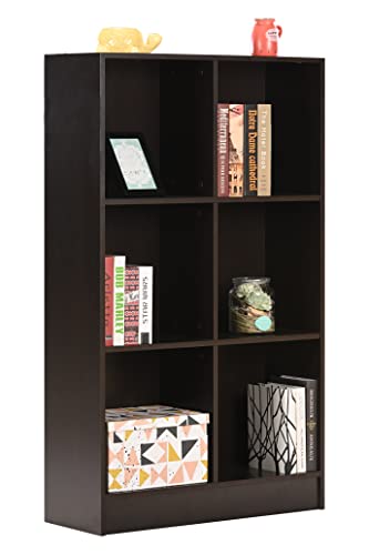 Image of DeckUp Meritus-L 3-Shelf Engineered Wood Book Shelf and Display Unit (Dark Wenge, Matte Finish)