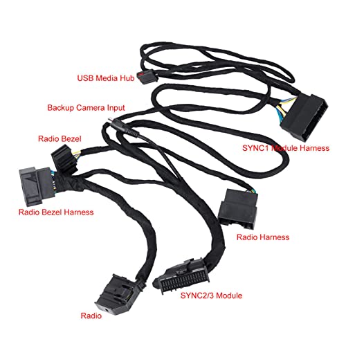 PNP Conversion Power Harness,4in to 8in PNP Conversion Harness HC3Z B Replacement for Edge SYNC 2 and SYNC 3 System Other Interior Accessories