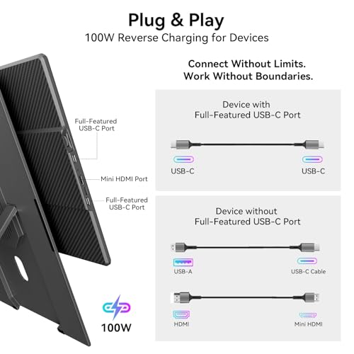 Blackview 16.1 Portable Monitor for Laptop, 1200P FHD Laptop Screen Extender - image 9