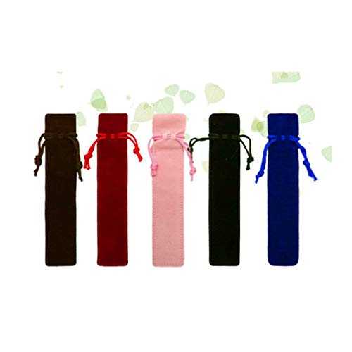 STOBOK 20Pcs Sacos de Canetas Com CordÃ£o Ãšnico Estojo de Bolsa de Caneta Dupla Face Suporte de Man