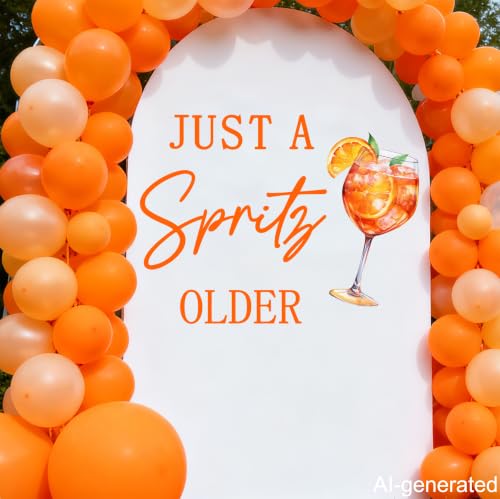 Vinilo Decorativo 'Just a Spritz Older' Naranja 35.5x11.8 in miniatura 7