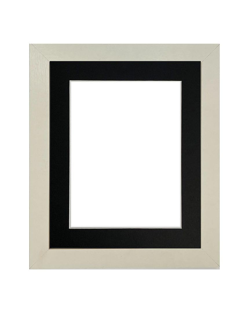 FRAMES BY POST Studio Natural White Ash Picture Photo Frame with Black Mount 12 x 12 for Image Size 10 x 10 Inch