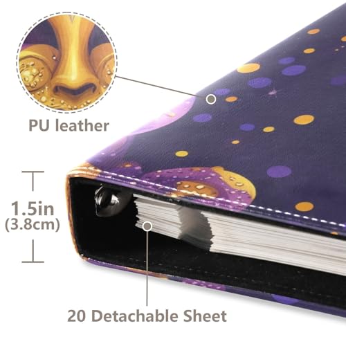 Álbum de fotos autopegable DIY Scrapbook Album con diseño de máscara de carnaval y encuadernador de 3 anillos, 40 páginas de 8x10 pulgadas para recuerdos miniatura 4