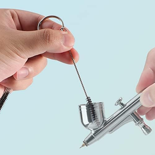 Miniatura 6 de Ismeally Kit de limpieza de pistola pulverizadora, juego de cepillos de limpieza de pistola de pulverización, kit de limpieza de aerógrafo para