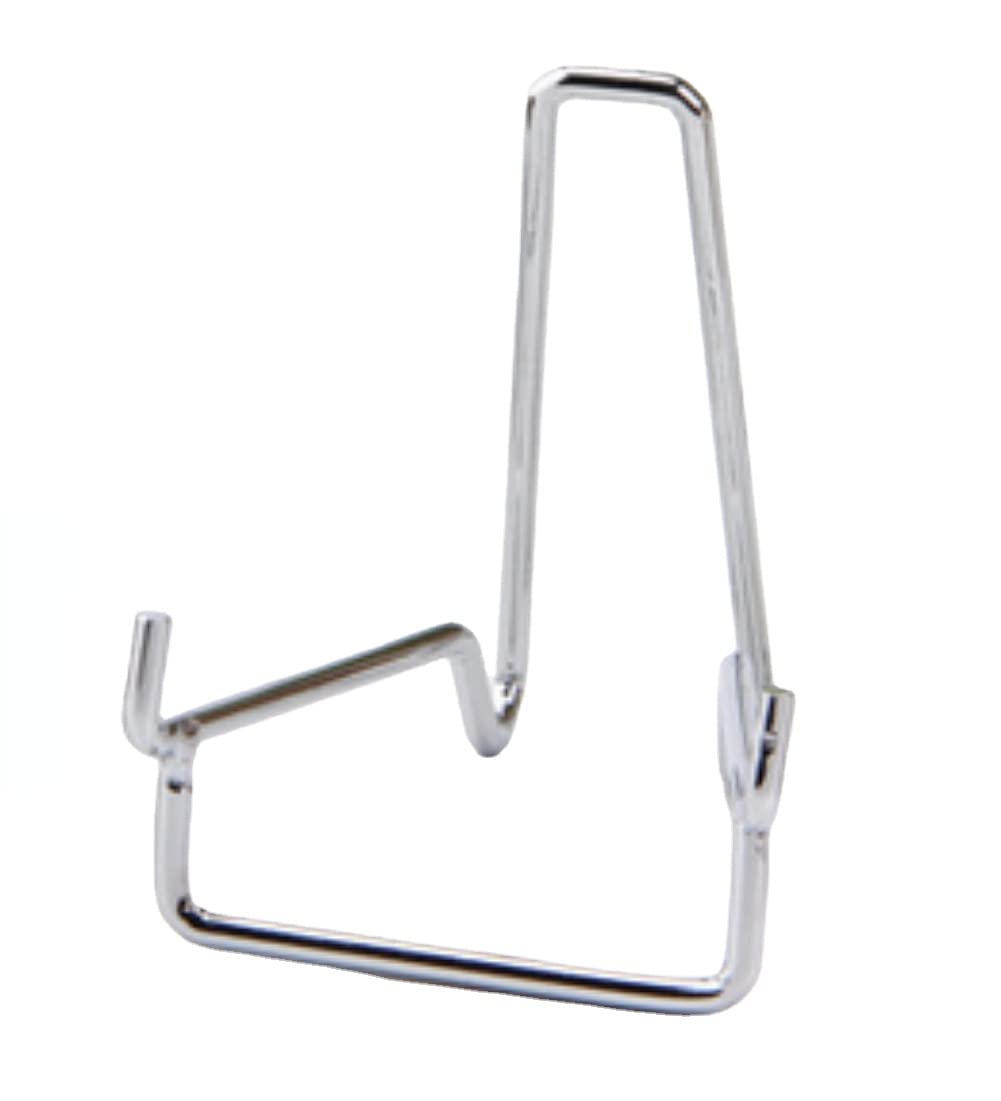 Anso Silver Triangle Metal Display Stand Easel Rack Minerals Crystal Holder Support Collection (,S)