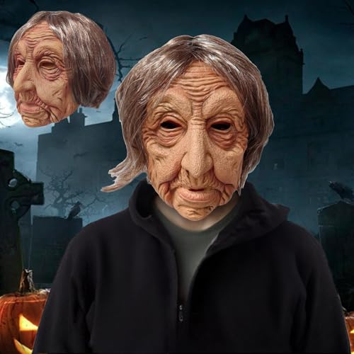 Masque sorcière Halloween effrayant pour déguisement et cosplay adulte
