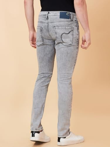 Image of Being Human Grey Slim Fit Men's Denims Clothing