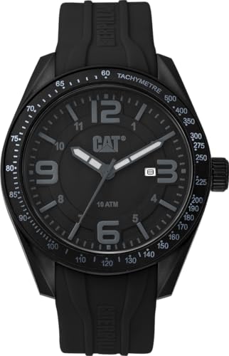 El Mejor Listado de Caterpillar Relojes disponible en línea para comprar. 44 CAT Motion 2020 - Reloj para hombre, carcasa de 45,5 mm, carcasa de policarbonato, correa de goma (LH), Cat Motion 2025, Negro/Gris