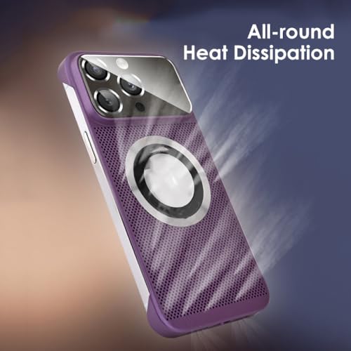 Coque de téléphone de refroidissement magnétique pour iPhone 13 protection objectif verte