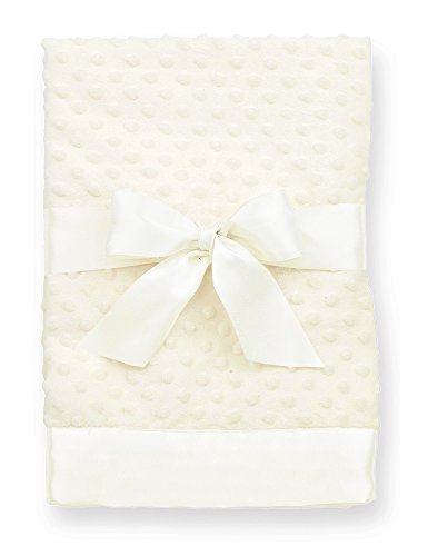 Image of Bearington Baby Creamy White Dottie Snuggle Blanket, 28.5 inch x 28.5 inch