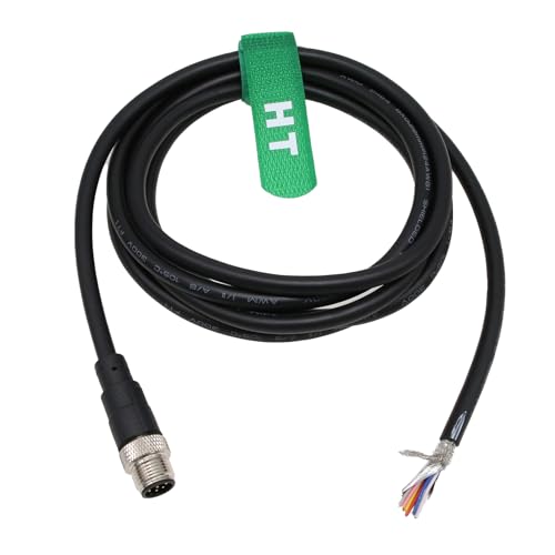 Cable de datos M12 de 8 pines macho para actuador y automatización industrial de 15 metros