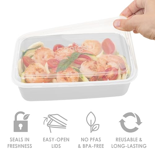 Image of Bentgo Prep 1-Compartment Meal Prep Containers with Lids, 20 Piece Set