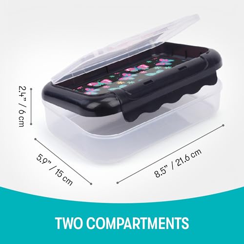 Image of ZIPIT: 2 Compartment Recycled Box - Butterflies - Large Capacity Pencil Case, Plastic Stationery Organizer, School Supplies-Toys Holder, Kids Girl-Boy