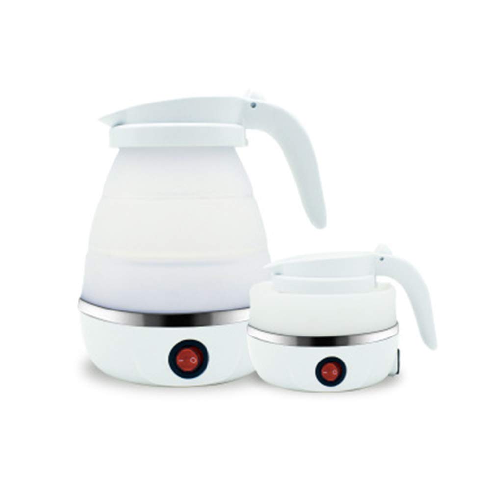 2 na sprzedaż, czajnik, przenośny podróżny składany czajnik elektryczny 600 ml Mini Food Grade silikonowy składany czajnik do domu Ouoor Camping piesze wycieczki, Present