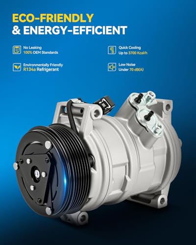 Image of PHILTOP 158313 NEW Air Conditioning AC Compressor with Clutch for GMC Acadia 2007-2012, Chevy Traverse 2009-2012, Buick Enclave 2008-2012, Saturn Outlook 2007-2010