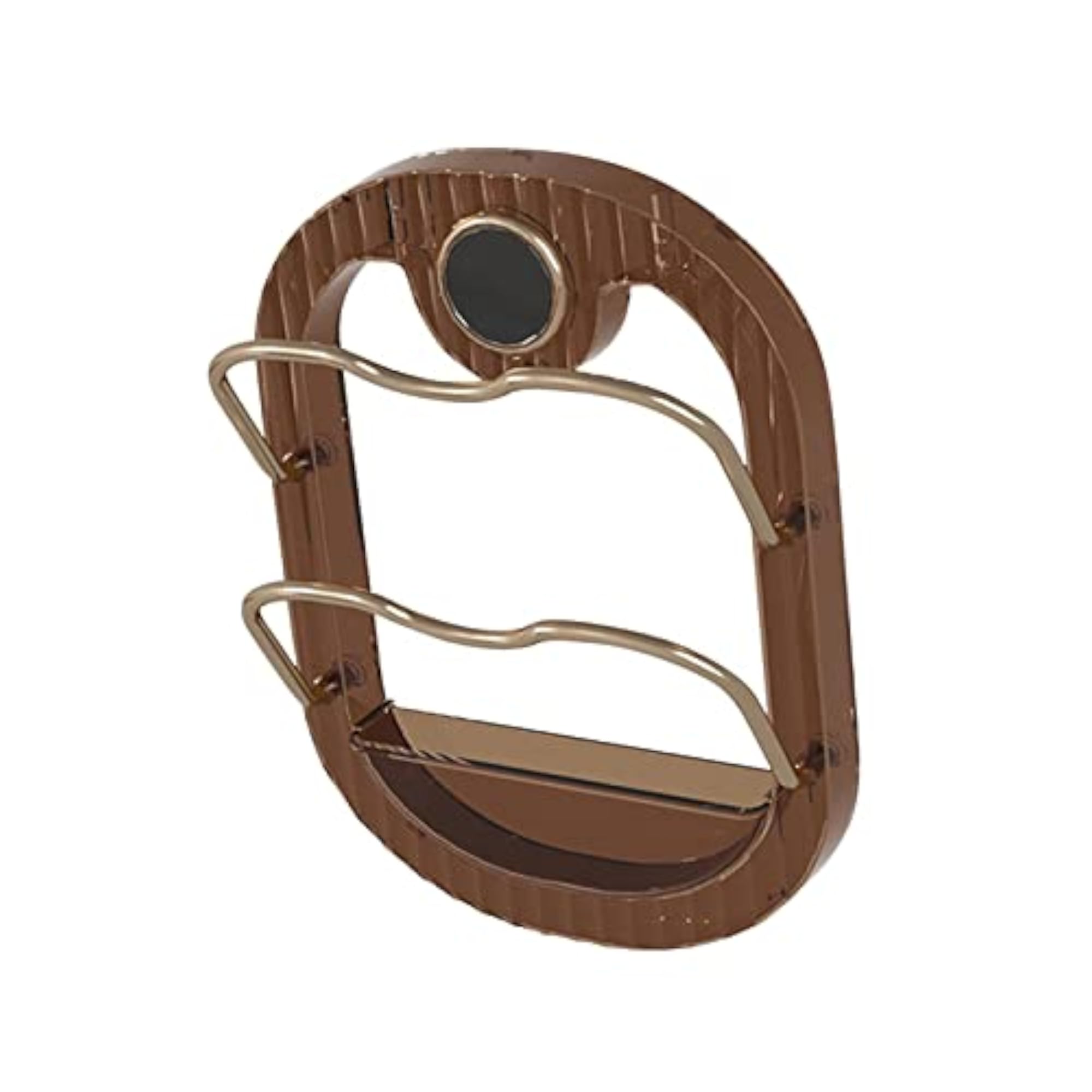 Wall Mounted Pot Cover Frame, Brown