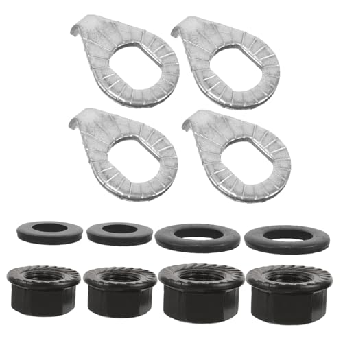 KICHOUSE Bike Front Wheel Nuts Set Steel Front Bike Hub Axle Fastening Nuts and Retaining Clips Kit for Bicycles