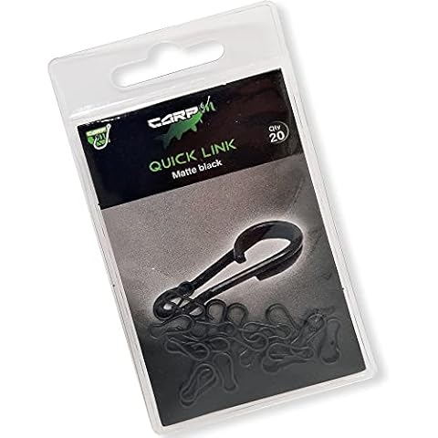 Carp On - Pack of 20 Fishing QUICK LINKS Made From Stainless Steel - Classic Design Terminal Tackle for Making Your Own Fishing Rigs (Small) [15-740S] Cover