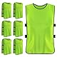 HoaaiGo 6 Stück Leibchen Fußball Set, Trainingsleibchen Basketball, Sports Mesh Bibs, Leibchen Mesh Weste für Training, Sport Trikot Leibche für Erwachsene, Trainingsleibchen für Herren Damen (Grün)