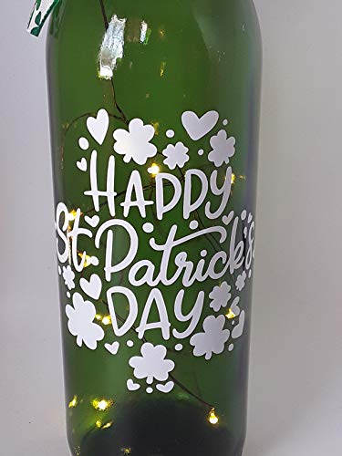 Festive Shamrock Wine Bottle Decor - Irish Party Glass Accent for Celebrations - Image 5