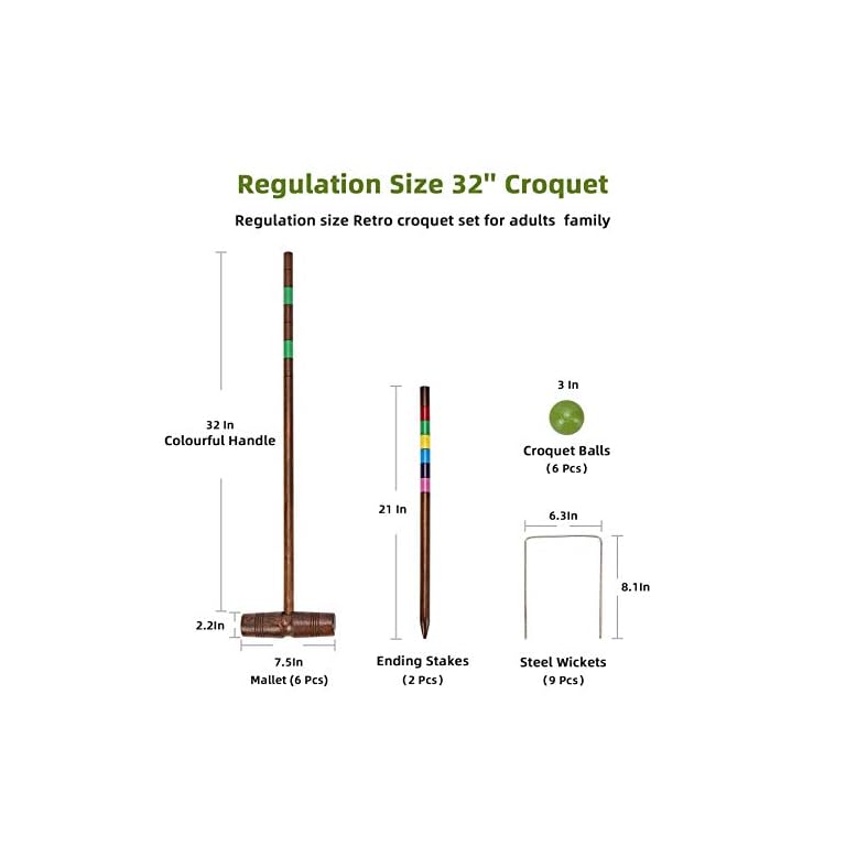 Classic Croquet Set with Wooden Mallets shop