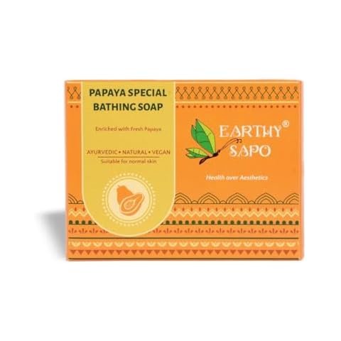 Earthy Sapo Handmade Papaya Special Bathing Soap (100 g (Pack of 1)) Cover