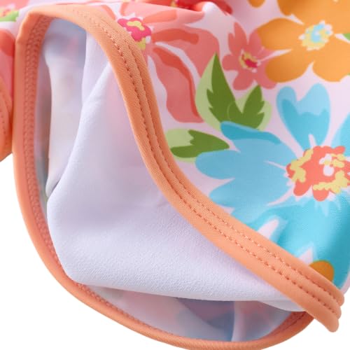 Image of UMELOK Girl Rash Guard Swimsuit 2-Pieces Long Sleeve Bathing Suit 4-12Years | Kids Swimwear Sets,UPF 50+ Sun Protection,Soft And Comfortable Fabric,Swimming Pool,Beach