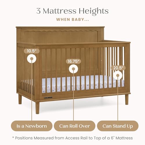 Image of Delta Children Penelope 6-in-1 Convertible Crib - Greenguard Gold Certified, Acorn