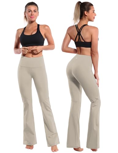 Image of BUBBLELIME 29 inch /31 inch /33 inch /35 inch /37 inch 3 Styles Women's High Waist Bootcut Yoga Pants Basic /Side Pockets Tummy Control Workout Flared