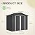 DWVO 6x4ft Storage Shed for Outdoors, Metal Sturdy Weatherproof Tool Locker with Secure Door and Ventilation for Equipment, Mowers, Bikes, Outdoor Spaces, Dark Gray