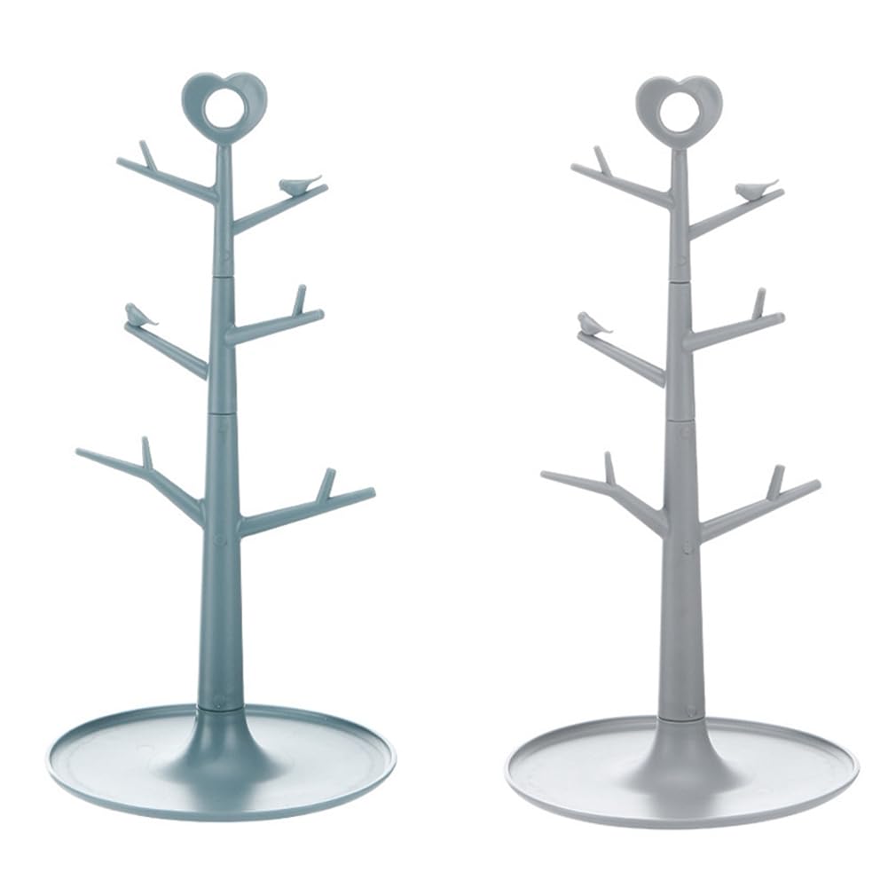 CTRLZS Mug Rack Shelf Cup Coffee Rack Tree-Shaped Drying Storage Rack Tea Drain Rack Storage Kitchen Display Countertop Rack