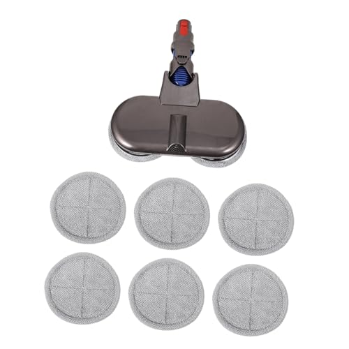 ERINGOGO 6Pcs Electric Mop Attachment with Cloths for Vacuum Cleaner Versatile Dry Wet Mop Head Compatible with Various Models Ergonomic and Lightweight Design