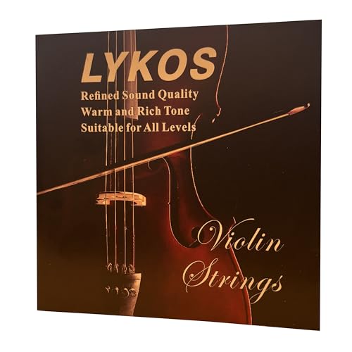 Lykos 2 Pack Full Set Violin Strings G-D-A-E Universal Violin Strings For 4/4 3/4 1/2 1/4 Violins...