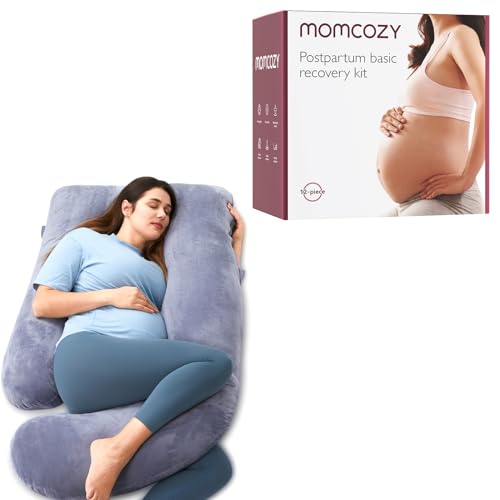 Image of Momcozy Pregnancy Pillows for Sleeping Postpartum Recovery Essentials Kit, U Shaped Full Body Maternity Pillow, 57 Inch Pregnancy Pillow, Labor Delivery Mom Care Kit