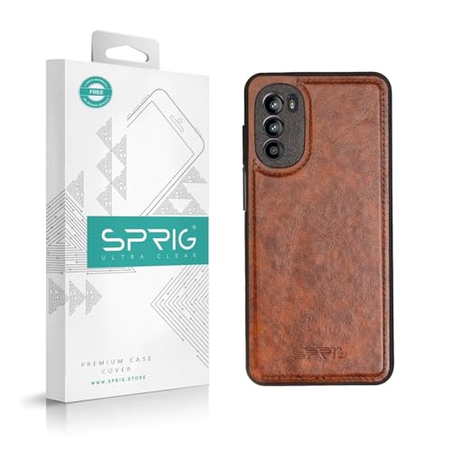 Image of SPRIG Compatible with Moto G52 4G Premium PrimeGloss Back Cover Drop Tested Shock Proof Mobile Case for Men, Women, Boys and Girls with Camera Protection (Brown)