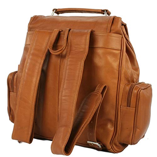 Double Loop Flap-Over Laptop Backpack, Saddle, One Size2
